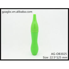 Glamorosa y vacío plástico en forma de especial Mascara tubo AG-OB3025, empaquetado cosmético de AGPM, colores/insignia de encargo